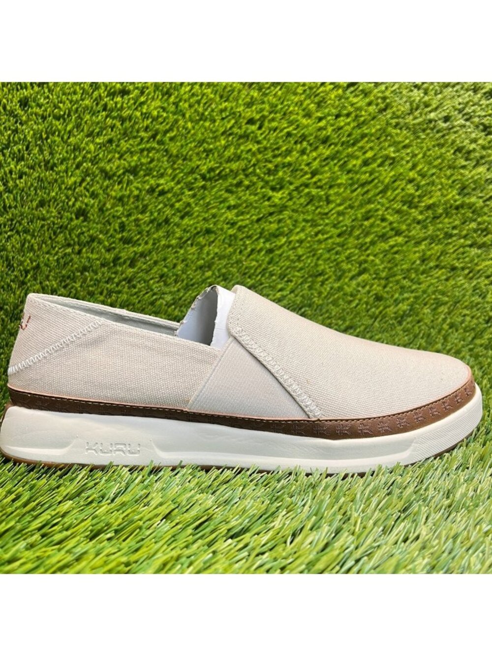 Kuru Roam Atla Classic Womens Size 10.5 Beige Brown Casual Walking Slip-On Shoes
